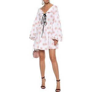 CAROLINE CONSTAS Olympia Fil Coupé Cotton-blend Mini Dress L